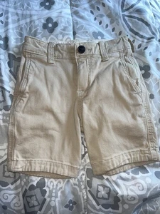 Abercrombie Kids Khaki Cargo Shorts Boys Size 5/6 Adjustable Waist - Picture 1 of 3