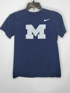 Camiseta Nike Corte Atlético Juvenil Talla Grande Azul Gráfico M Swoosh Cuello Redondo - Imagen 1 de 3