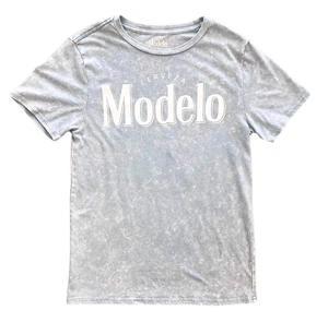 Modelo Shirt Blue Distressed Beer T-Shirt Cerveza Mexican Theme Shirt SMALL - Picture 1 of 7