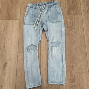 One Teaspoon Shabbies Kordelzug Boyfriend Baumwolle gerades Bein Jeans Hustler XS - Bild 1 von 5
