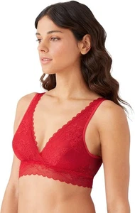 Bralette para mujer b.tempt'd by Wacoal sin ataduras, rojo carmesí, GRANDE - Imagen 1 de 2