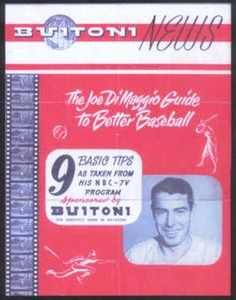 1950 Buitoni News "Joe DiMaggio Better Baseball Guide" - Picture 1 of 1