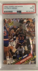 1992 TOPPS ARCHIVES PATRICK EWING #1 DRAFT PICK #5 PSA 9 MINT!! LOW POP - Bild 1 von 2