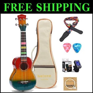 Premium High-Gloss Concert Ukulele with Complete Accessory Set for All players - Picture 1 of 7