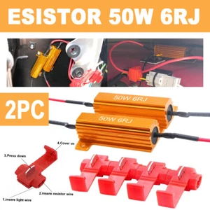 LED Load Equalizer 50W 6Ohm Resistor 3157 Rear Turn Signal Hyper Flash Stop G - Picture 1 of 12