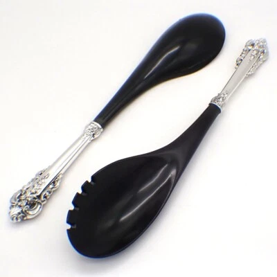 Juego de servir ensalada barroca grande Wallace asas de plata de ley Foto 1 de 4