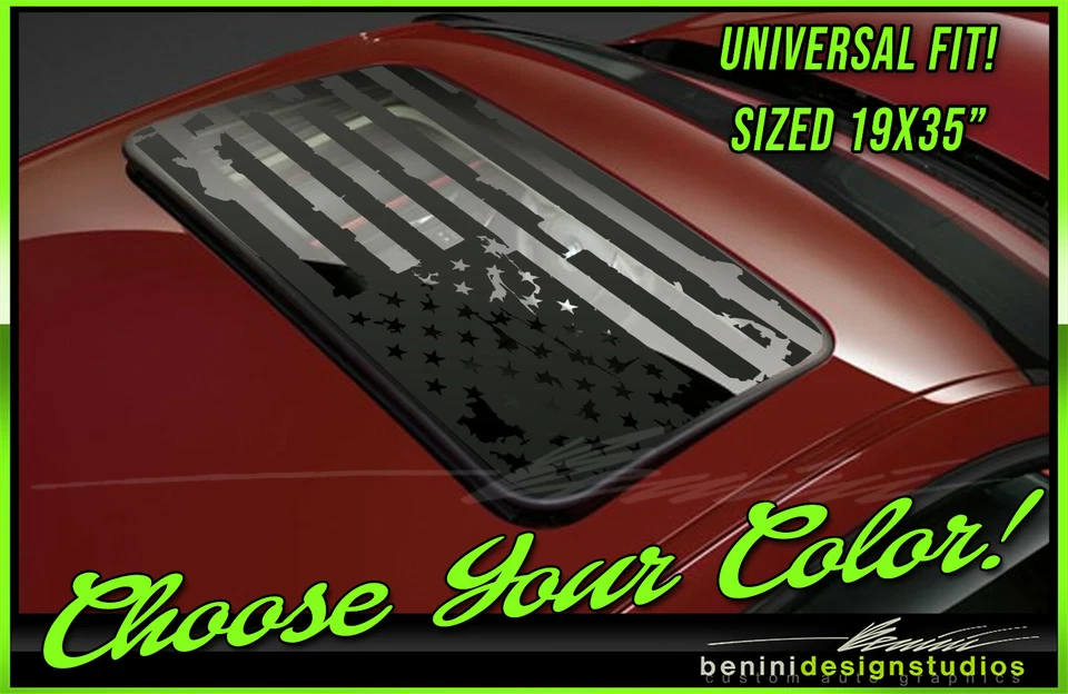Calcomanía de techo corredizo bandera americana 2 - se adapta a Chrystler 300 Sebring BMW 335 328 M4 M3 M5 Foto 1 de 2