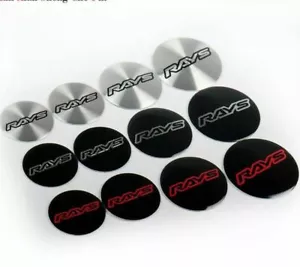 Wheel Center Cap Cover Sticker Hubcap 4pcs 56mm Rays Racing Decal - Picture 1 of 8