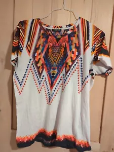 Men’s Balmain Cotton T Shirt American Indian Distressed Size Large - Picture 1 of 9