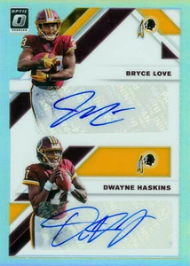 DWAYNE HASKINS/BRYCE LOVE 2019 OPTIC ROOKIE DUAL AUTOGRAPHS 16/25! FREE SHIP! - Picture 1 of 2
