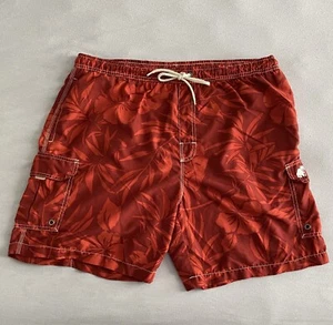 Bañador Caribbean Joe Para Hombre Talla L Pantalones Cortos Tropical Rojo Playa Hawaiano Floral - Imagen 1 de 11