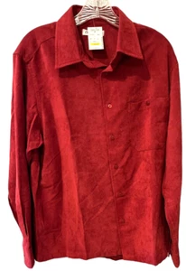 Chereskin Hemd Herren Medium Dp Rot Langarm Knopfleiste Gebürstet Freizeit Preppy - Bild 1 von 10