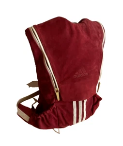 Suede Leather Backpack Burgundy Bag Quality Tags Pharrell Williams Adidas Collab - Picture 1 of 17