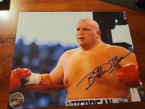 Caja de lucha libre profesional exclusiva BUTTERBEAN Eric Esch autógrafo 8x10 - Imagen 1 de 4