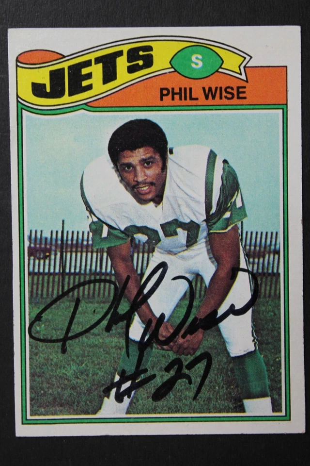 Phil Wise New York Jets Autographed Signed 1977 Topps #377 Card NEBRASKA - Image 1 of 3