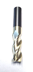 1" (1,00) HARTMETALL SCHAFTFRÄSER 3 FLÖTE ZrN BESCHICHTET GWS CNC SCHNEIDWERKZEUGE *ABGEBROCHEN* - Bild 1 von 4