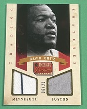 2013 Panini America's Pastime DAVID ORTIZ DUAL GAME USED HOF TWINS RED SOX /25