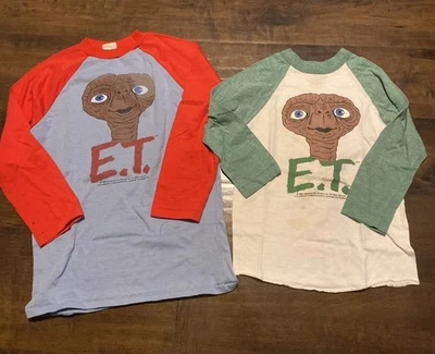 Vintage 1982 E.T. Lote De 2 Camisas Extra Terrestres Pedido Especial Para Evie.52 Foto 1 de 4