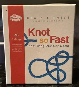 VGUC! Knot So Fast Tying Dexterity Game 40 Brain Challenges (Thinkfun, 2014) - Picture 1 of 4