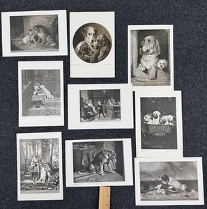 Lotto quadri Perry stampe artistiche antiche cani paesaggisti salvati non si può parlare Holmes - Foto 1 di 12