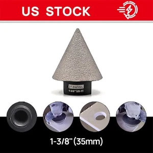 1-3/8" Diamond Chamfer Finger Cone Milling Bit 35mm Core Hole Saw Countersink - Picture 1 of 9