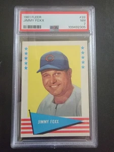 Jimmy Foxx 1961 Fleer Baseball Greats Baseball Card #28 PSA 7 NM - Picture 1 of 12
