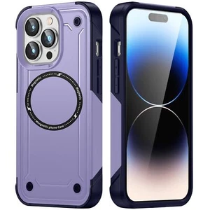For iPhone 14 15 Pro Max 13 12 ShockProof Magnetic Magsafe Clear TPU Case Cover - Picture 1 of 14
