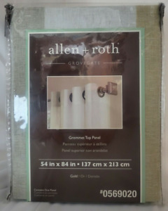 Allen & Roth 0569020 Grovegate Gold 54" X 84" Grommet Top Panel Polyester