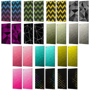 OFFICIAL PLDESIGN GEOMETRIC PATTERNS LEATHER BOOK WALLET CASE FOR AMAZON FIRE - Picture 1 of 20
