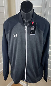 Under Armour UA Knit Warm-Up Stealth Gray Full Zip Jacket, 1327203-001, Men’s XL