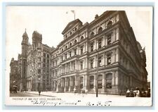 c1905 Chestnut St. And Post Office Philadelphia PA RPPC Photo Antique Postcard