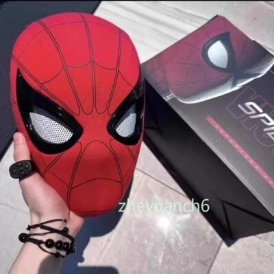 Máscara vestível capacete 1:1 Spiderman controle remoto piscadela olhos cosplay adereços presente - Imagem 1 de 4