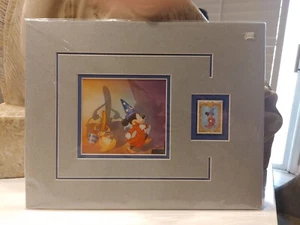Mattierter Walt Disney, Mickey Mouse Druck mit Stempel Fantasia. - Bild 1 von 6