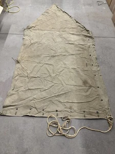 Vintage 1942 Original WW2 US Army Shelter Half ,Minor Repairs - Picture 1 of 10