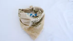 Block Printed Bandana Scarf 100% Cotton Georgette Pattern 21"x21" Big Scarf - Picture 1 of 8