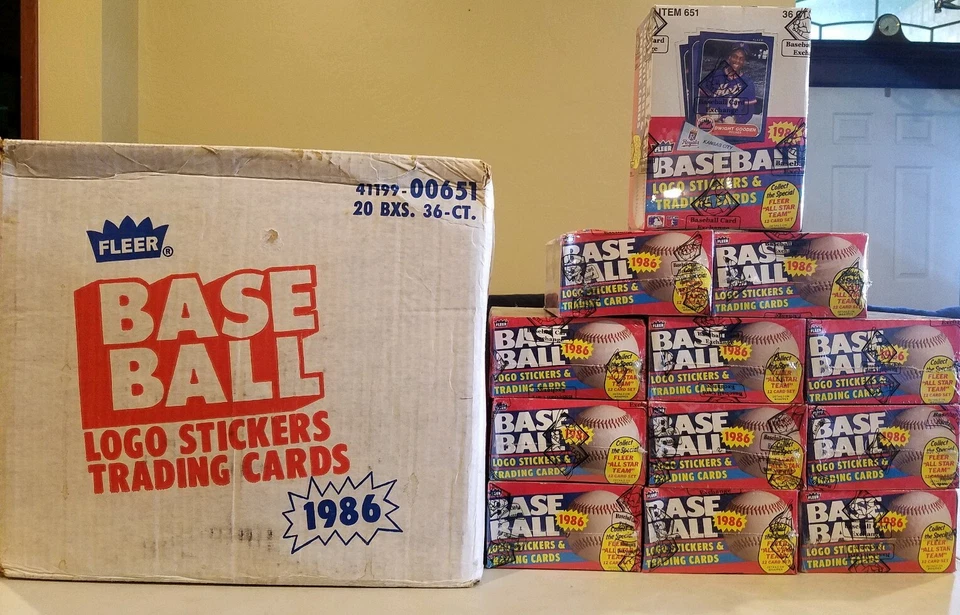 Восковая коробка 1986 FLEER Baseball 36 запечатанных упаковок свежая из футляра BBCE подлинная PSA  - Изображение 1 из 1
