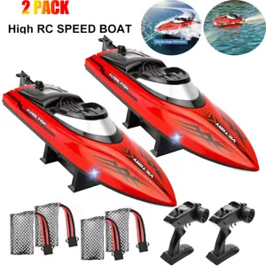 2Pcs 2.4GHz High Speed 20KM/H RC Boat Remote Controlled Racing Boat Ship Boat - Picture 1 of 8
