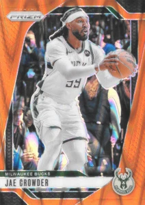 2024-25 Panini Prizm - Jae Crowder #35 Orange Seismic Prizm /199 - Bucks - Picture 1 of 3