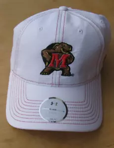 NEW WOMENS WHITE UNDER ARMOUR HAT CAP MARYLAND TERRAPINS LOGO TERPS ADJUSTABLE - Picture 1 of 6