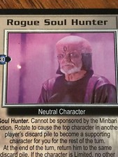 ROGUE SOUL HUNTER 1997 BABYLON 5 CCG RARE CARD NEAR MINT NEVER PLAYED WITH