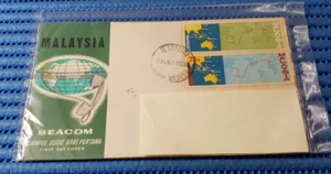 1967 Malaysia First Day Cover Seacom Submarine Cable Commemorative Stamp Issue - Picture 1 of 2
