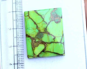 27.40 Cts Natural Copper Turquoise Octagon Cabochon Loose Gemstone - Picture 1 of 4