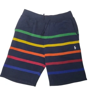 Polo Ralph Lauren Men's Multicolor Striped Fleece Lined Sweat Shorts Size Large - Picture 1 of 9