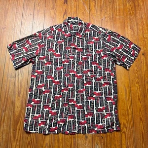 Camicia vintage anni 50 Lauhala Aloha uomo grande hawaiana manica corta con bottoni - Foto 1 di 6