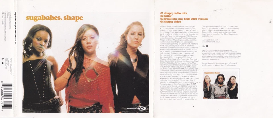 Sugababes - Shape (3 Track Maxi CD) + Video - Bild 1 von 1