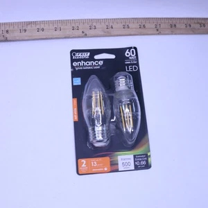 (2-Pk) Feit Electric Torpedo Dimmable LED Bulb B10 BPETC60/927CA/FIL - Picture 1 of 4