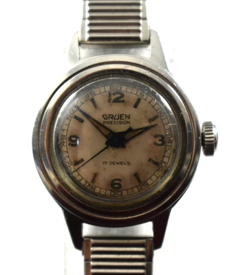 Reloj de Colección Gruen Precisión Cuerda Manual 17J Barrido Segundo Damas Funciona lote.re Foto 1 de 4