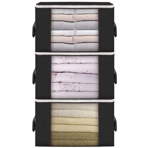 Große Aufbewahrungstaschen, 3 Stück Kleidung Aufbewahrung Behälter Faltbar Schrank Organizer St... - Bild 1 von 7