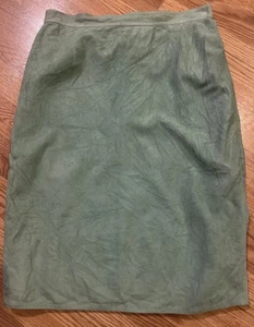 UNGARO PARALLELE Paris Suede vintage Green Straight/Pencil Skirt M1 - Picture 1 of 13
