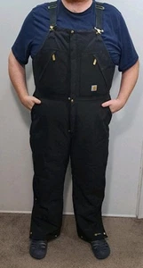 Carhartt Latzhose R33 BLK Bib RN #14806 SHELL 100% NYLON SCHWARZ GR. 46x34 - Bild 1 von 7